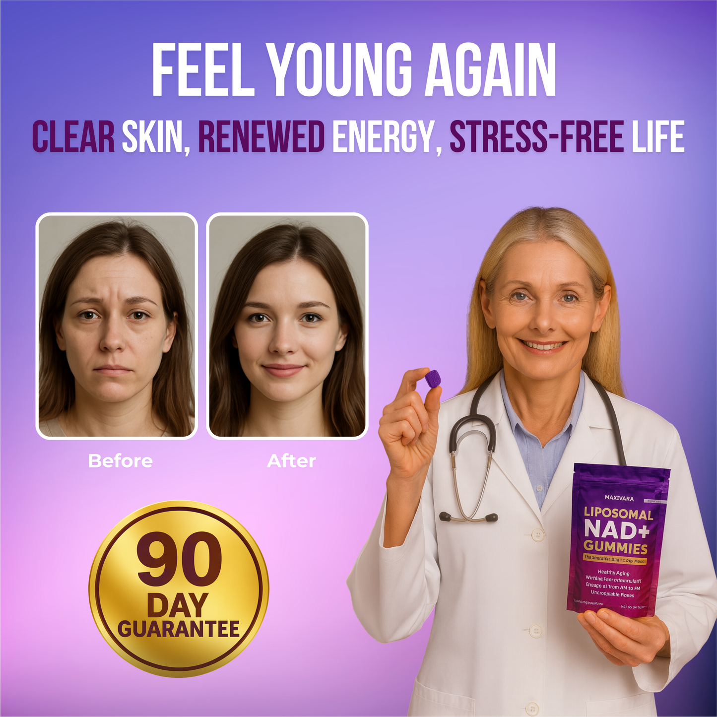 MAXIVARA™ PURE NAD+ Gummies - Now 6-in-1 Support