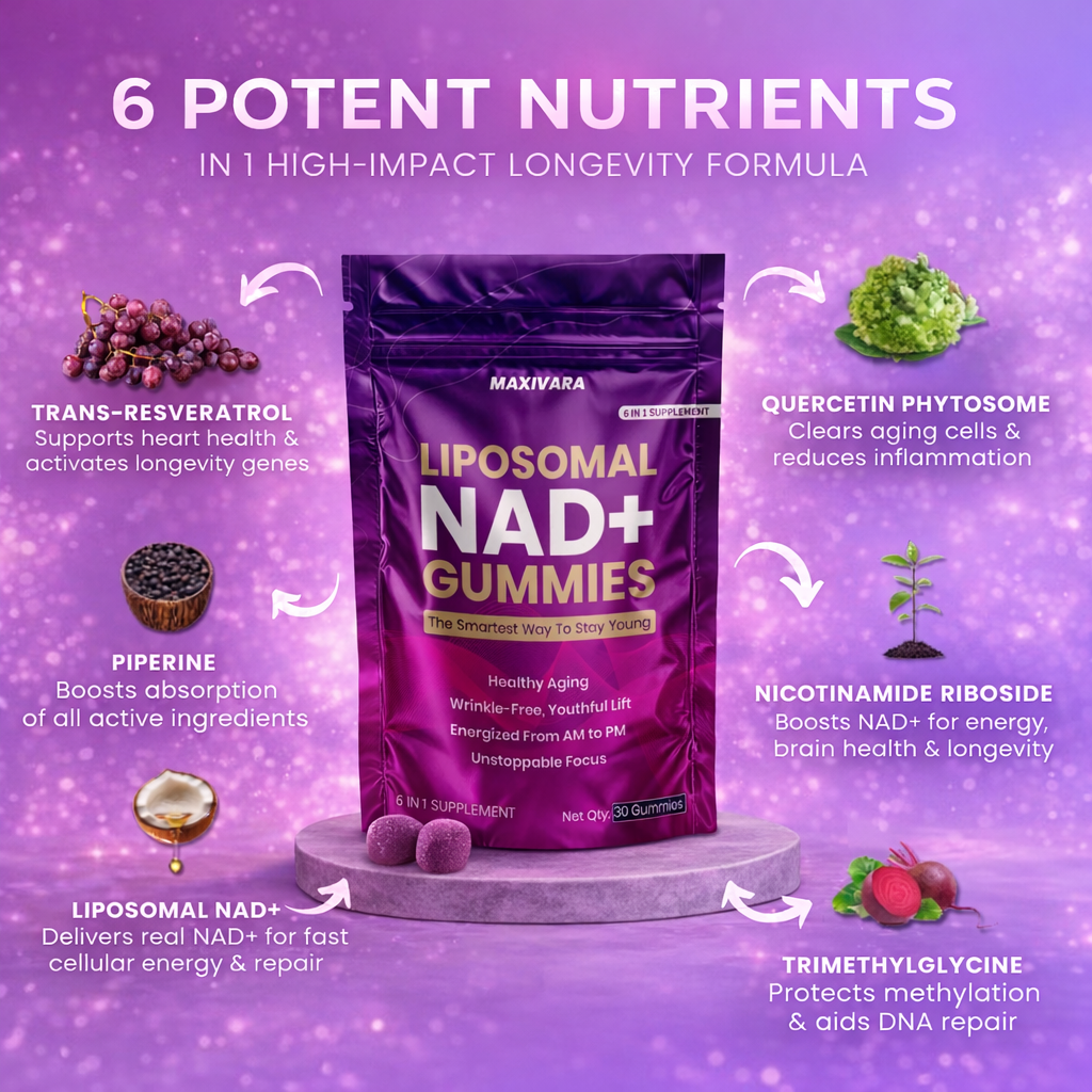 MAXIVARA™ NMN, NAD+ Ultimate Mitochondrial Support with Resveratrol