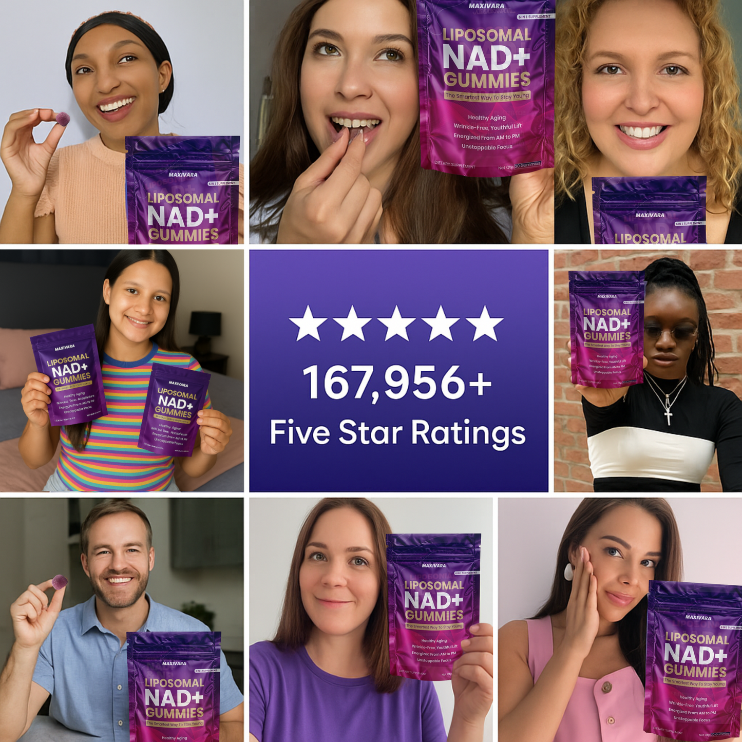 MAXIVARA™ PURE NAD+ Gummies - Now 6-in-1 Support