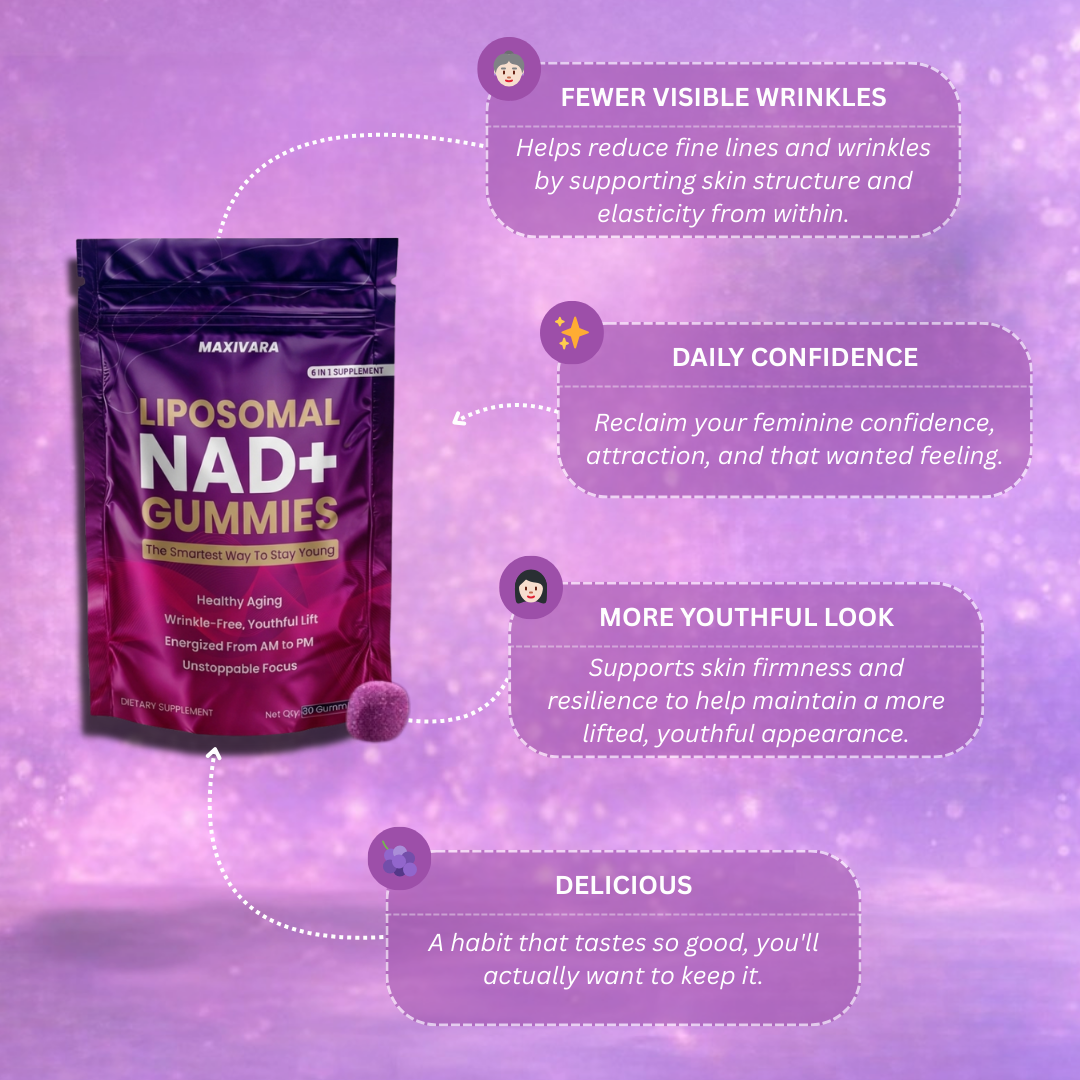 MAXIVARA™ PURE NAD⁺ Gummies | Now 6-in-1 Support